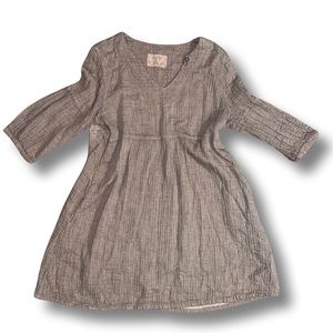 Beautiful Beige 100%Cotton Babydoll Dress